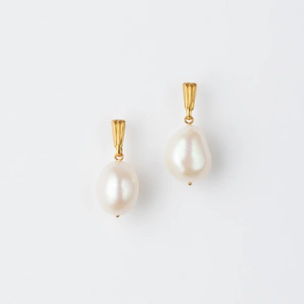 Preek プリーク　INCLUSION QUARTZ EARRING Arc Marquise Titanium Flat Back Earrings - Four Inlaid