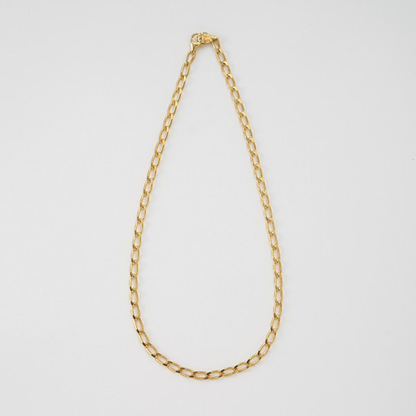UNISEX BOLD CHAIN SHORT NECKLACE 42 GOLD
