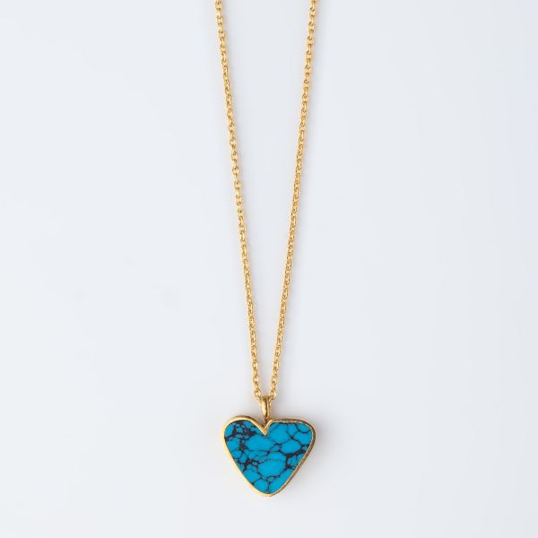 ROUGH HEART TURQUOISE NECKLACE