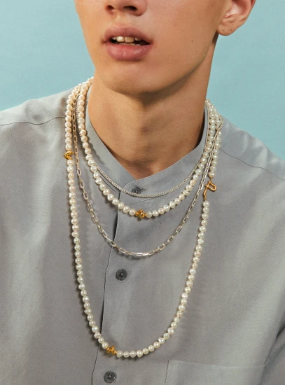 PREEK パールネックレス PREEK＞TRIPLE PEARL PIGEON NECKLACE/ネックレス