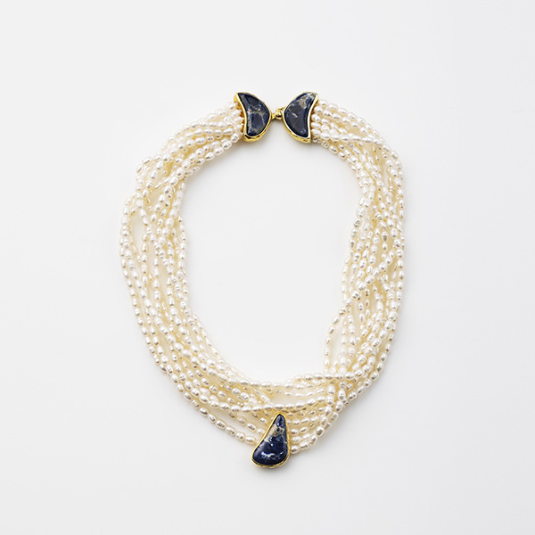 LAPIS BABY PEARL SHORT NECKLACE